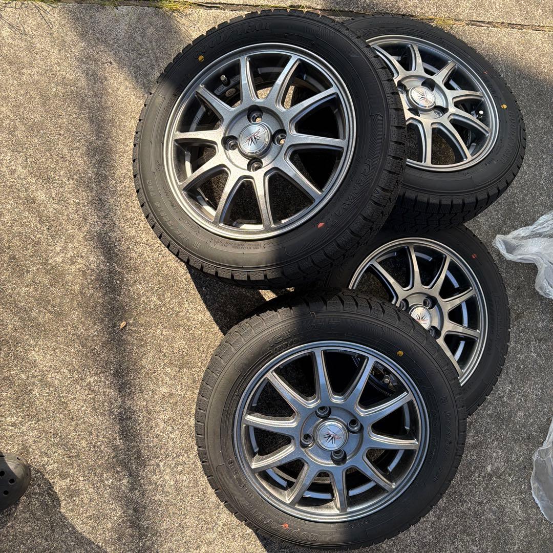 155/80R14 スタッドレスタイヤ 5スポークホイール　グッドイヤー