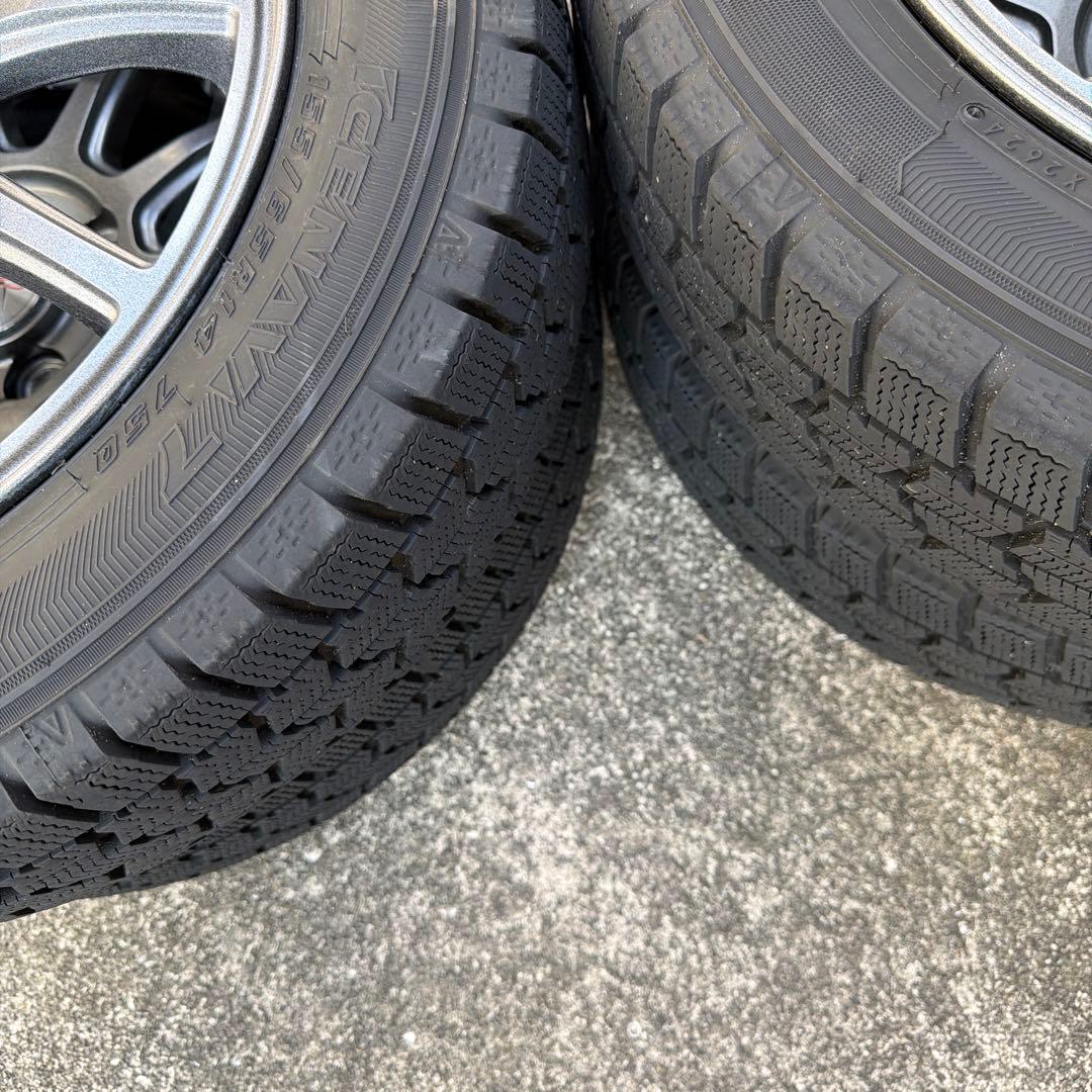 155/80R14 スタッドレスタイヤ 5スポークホイール　グッドイヤー