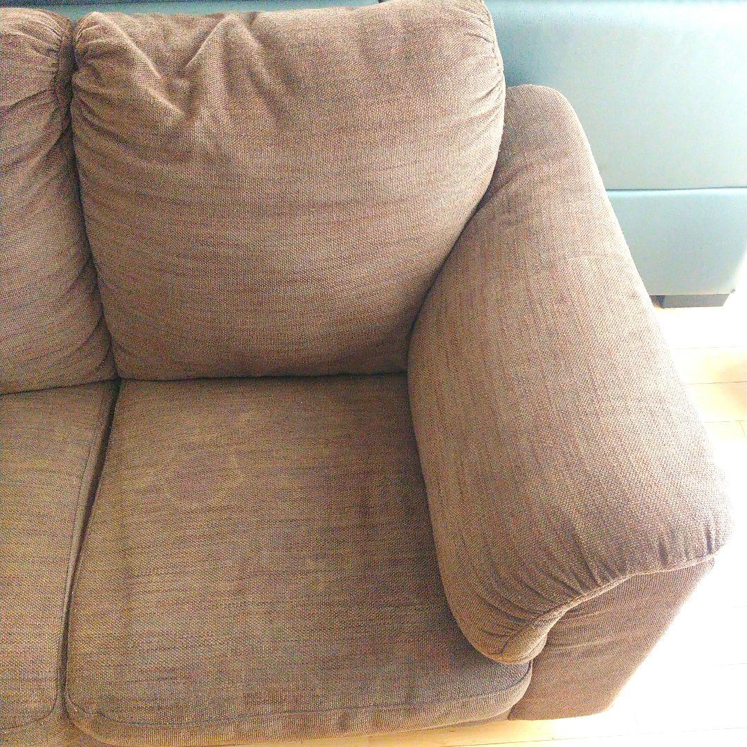 ブラウンファブリック 2人掛けソファ IKEA 引き取り