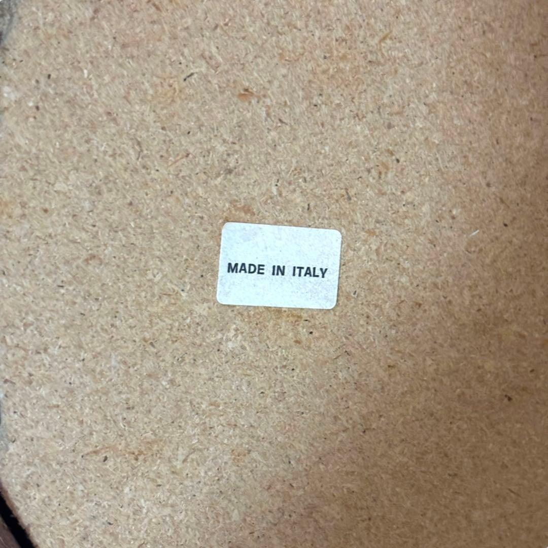 イタリア製 壁掛けミラー 鏡 木製フレーム 花柄装飾 ヴィンテージ アンティーク