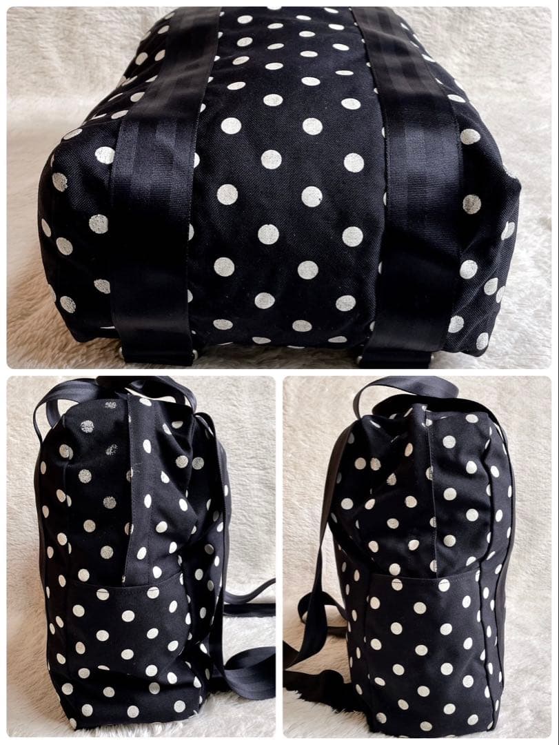 ブラックコムデギャルソン ドット 水玉 2way バックパック リュック ドット