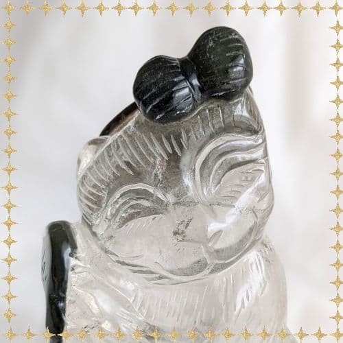 ✧手掘り 虹 ブラジル産 ガーデンクォーツ 如意 スマイル 猫✧