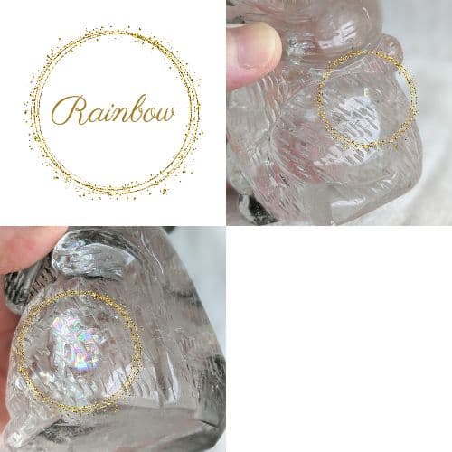 ✧手掘り 虹 ブラジル産 ガーデンクォーツ 如意 スマイル 猫✧