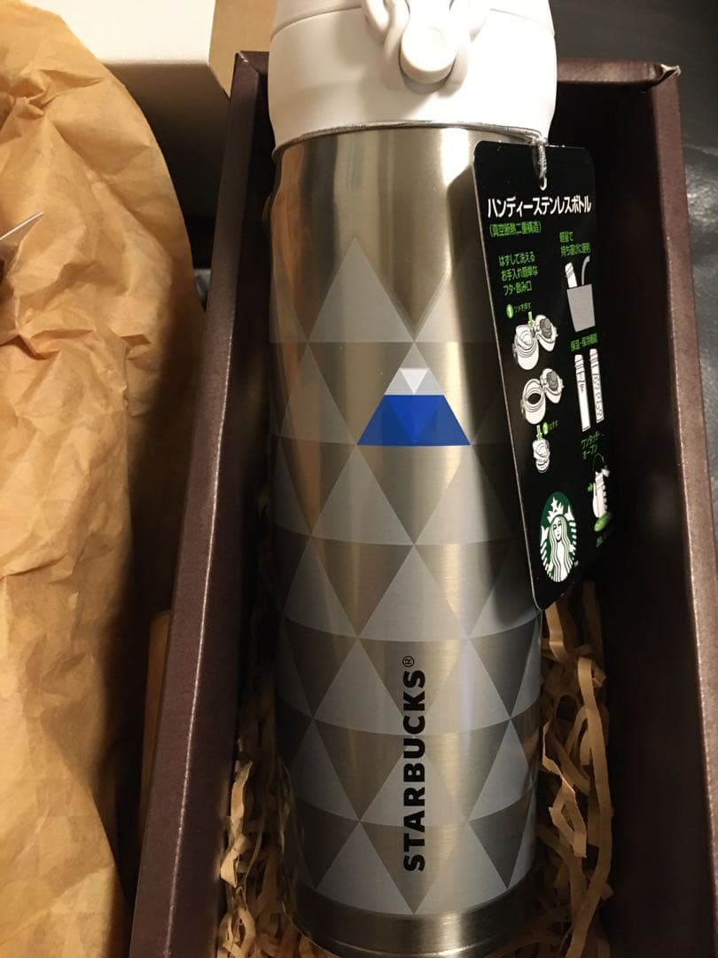 スターバックス 富士山 マットブラック ハンディステンレスボトル サーモス 水筒