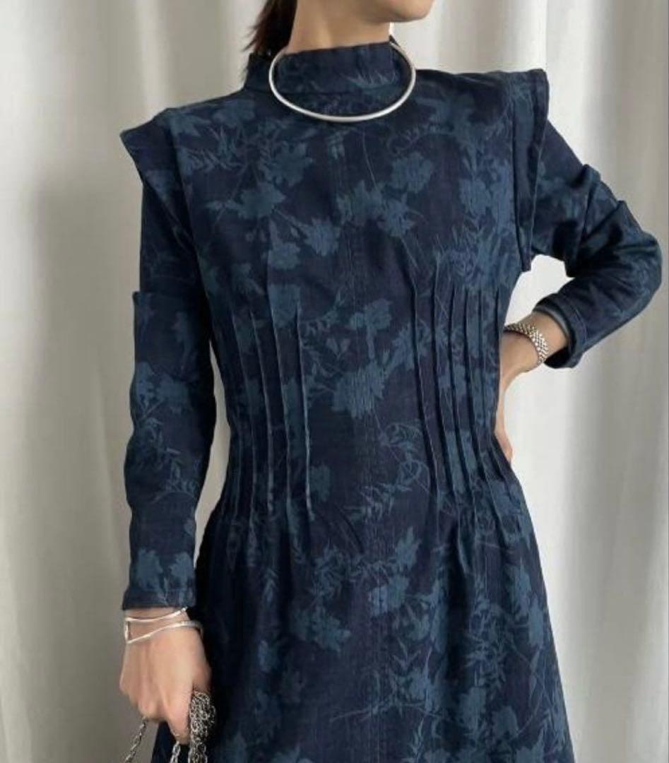 【Ameri】KEILY FLOWER DENIM DRESS / Mサイズ