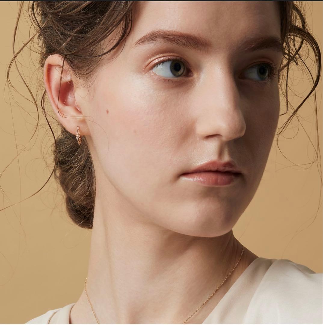 美品⭐︎agete⭐︎K10透かしフープピアス