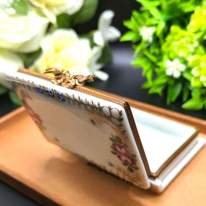 LIMOGES リモージュ トリンケットボックス 小物入れ ハンドペイント 花柄