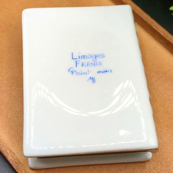 LIMOGES リモージュ トリンケットボックス 小物入れ ハンドペイント 花柄