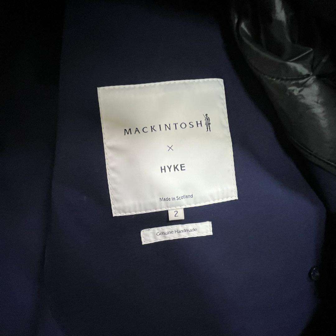 美品 マッキントッシュ × HYKE ゴム引き ライナー ステンカラー コート