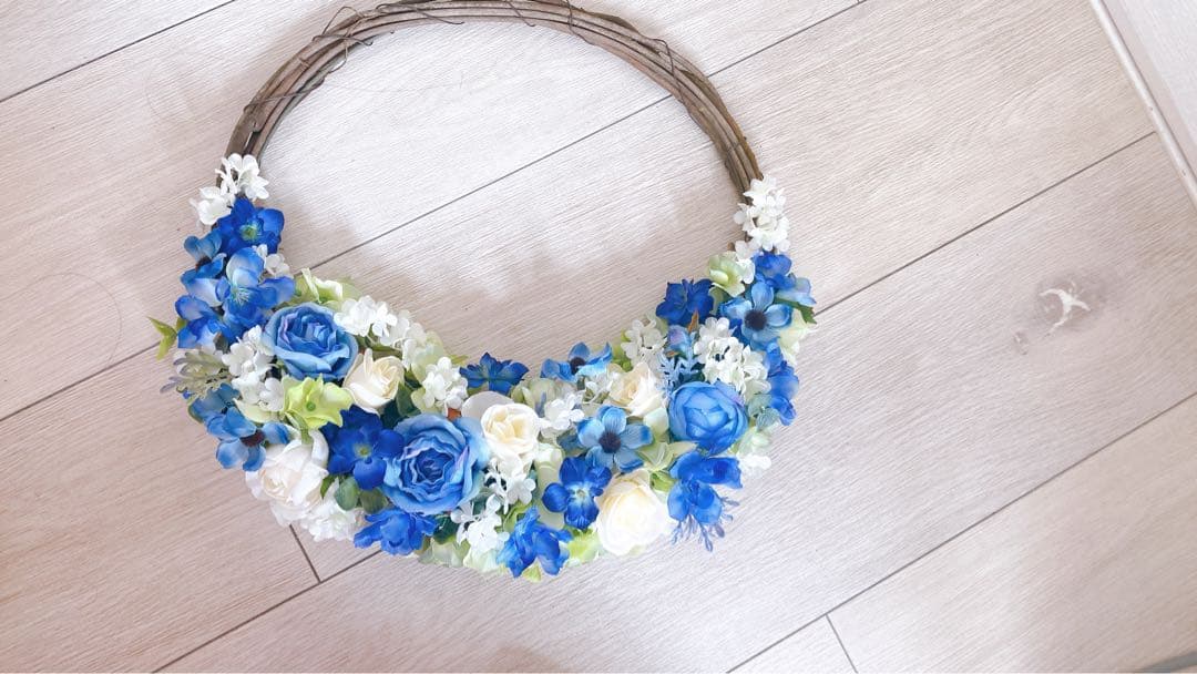 リースブーケ（ブルー系）