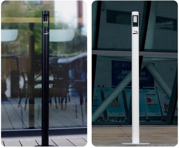 ☆値下げ、訳あり☆ オシャレ！スタンド 灰皿　丸型　ホワイト