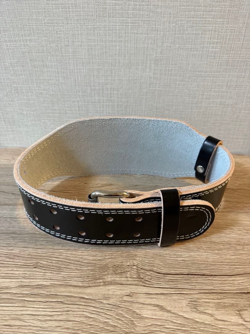 【新品未使用】ゴールドジム GOLD’S GYM EXレザーベルト 筋トレ