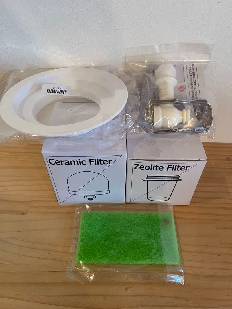 フィルター２種類　セット枠　蛇口　スポンジ　ライフエッセンス600ml