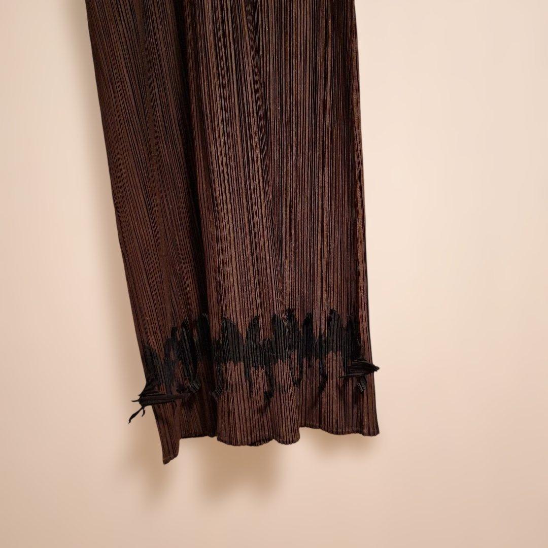 PLEATS PLEASE ブラウンワンピース