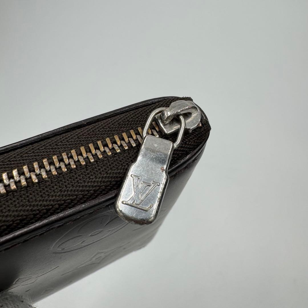 ルイヴィトン モノグラムグラセ ポルトビエ モネ レザー コンパクト財布 濃茶