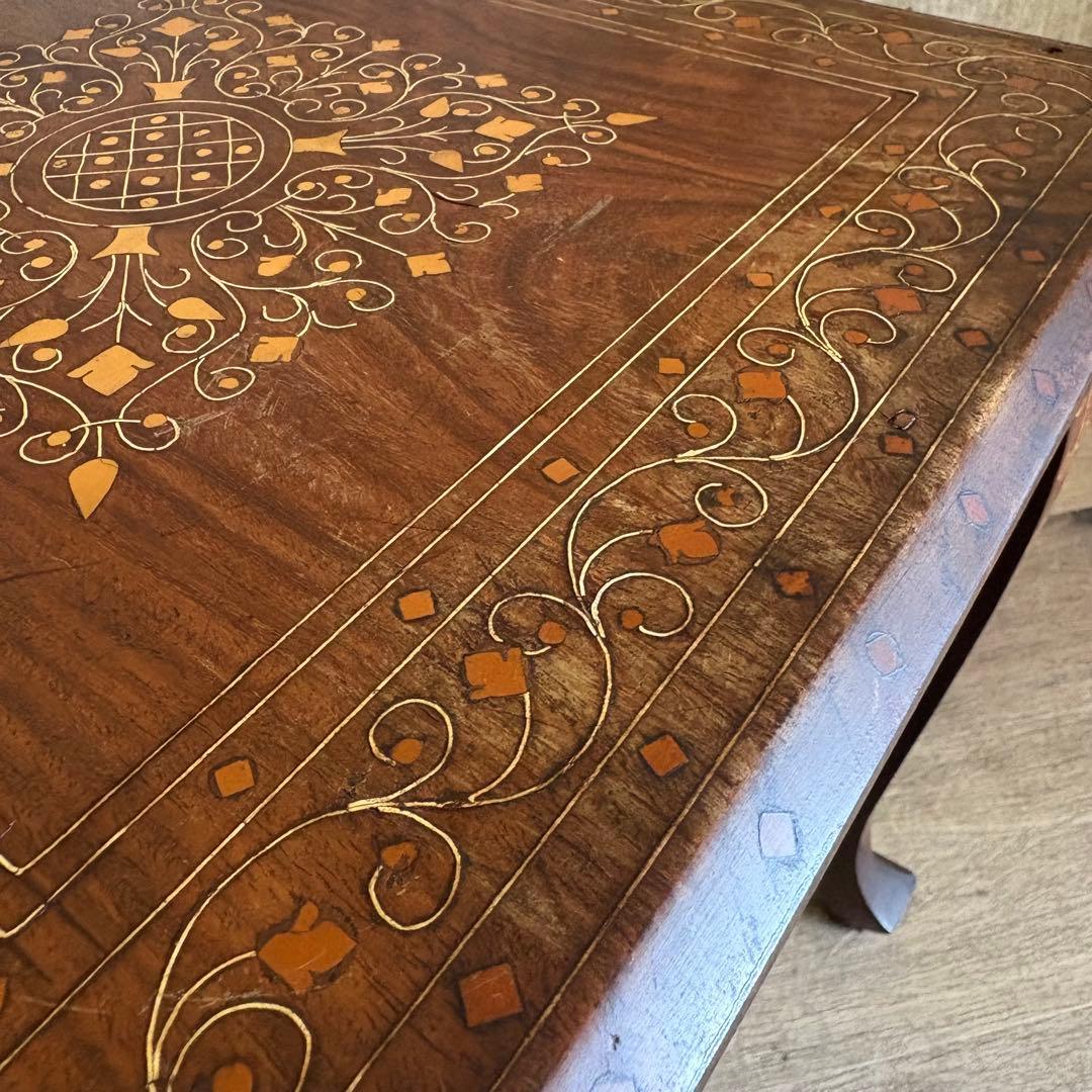 木象嵌　スクエア　サイドテーブル　ヴィンテージ