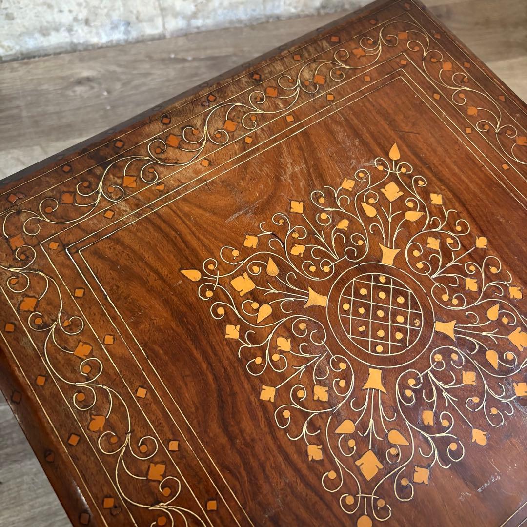 木象嵌　スクエア　サイドテーブル　ヴィンテージ