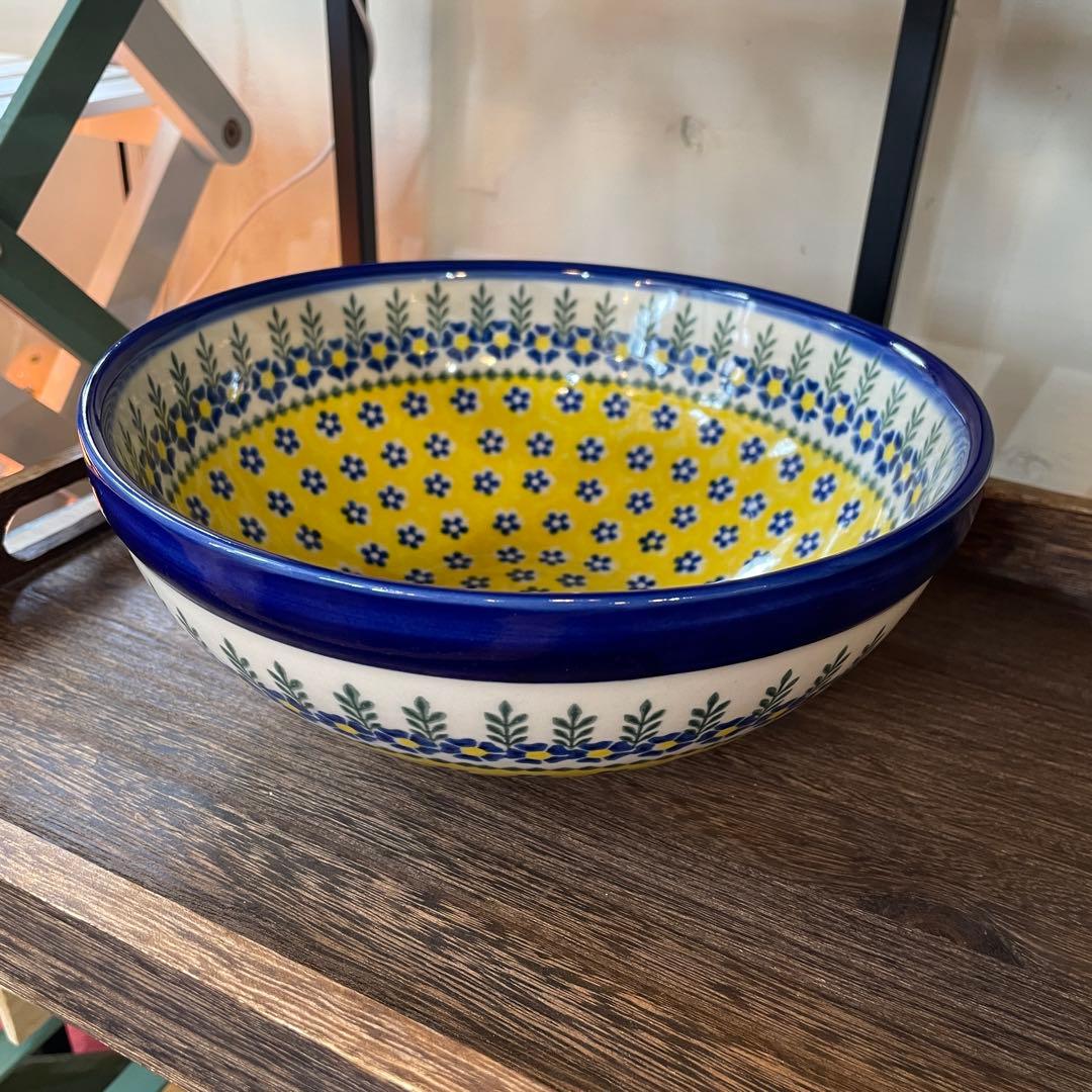 ポーリッシュポタリー＊ボウルφ23cm(V076-U198)