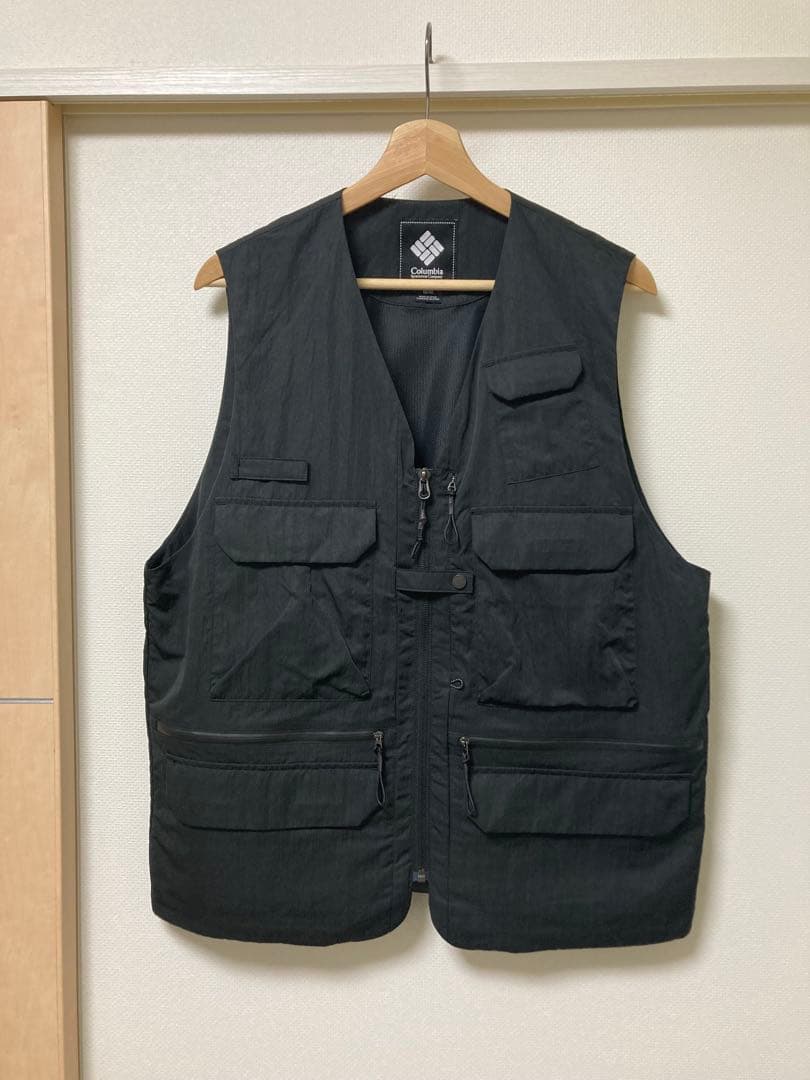 COLUMBIA BLACK LABEL ログリバーベスト ブラック　M