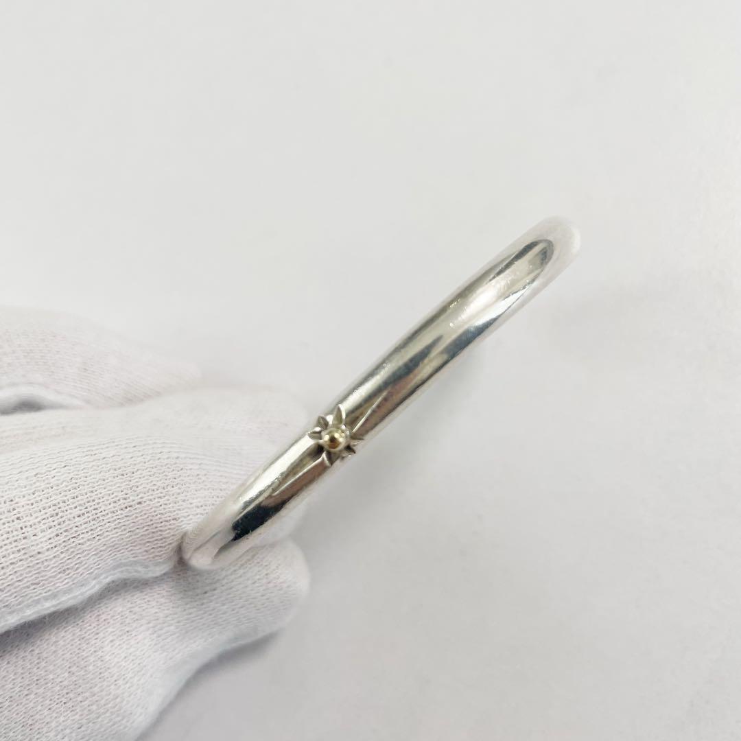 BIG HAND　ビッグハンド　K18 シルバー　コンビ　バングル　サン