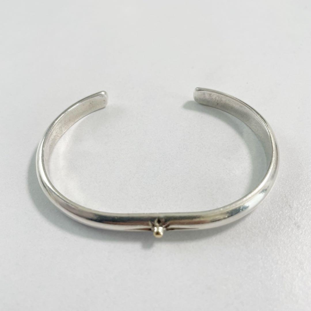 BIG HAND　ビッグハンド　K18 シルバー　コンビ　バングル　サン