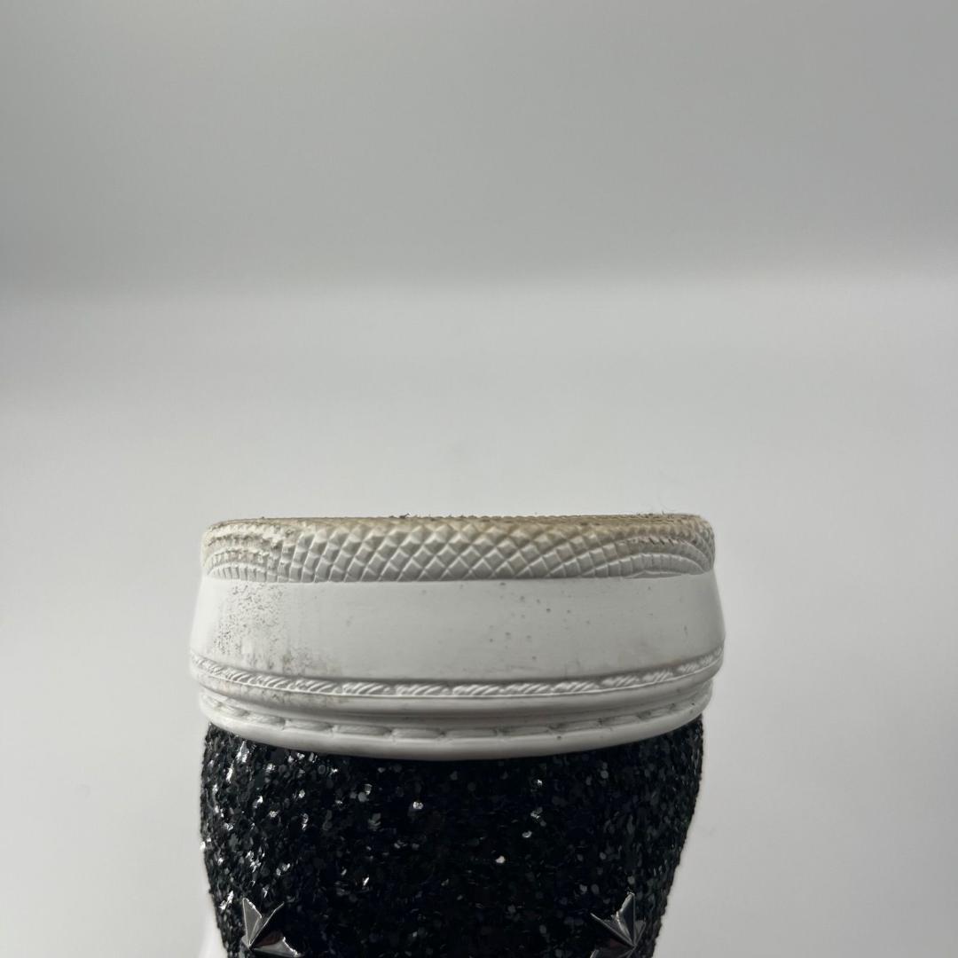 16153✨美品✨ジミーチュウ グリッター ラメ ハイカットスニーカー 黒 42