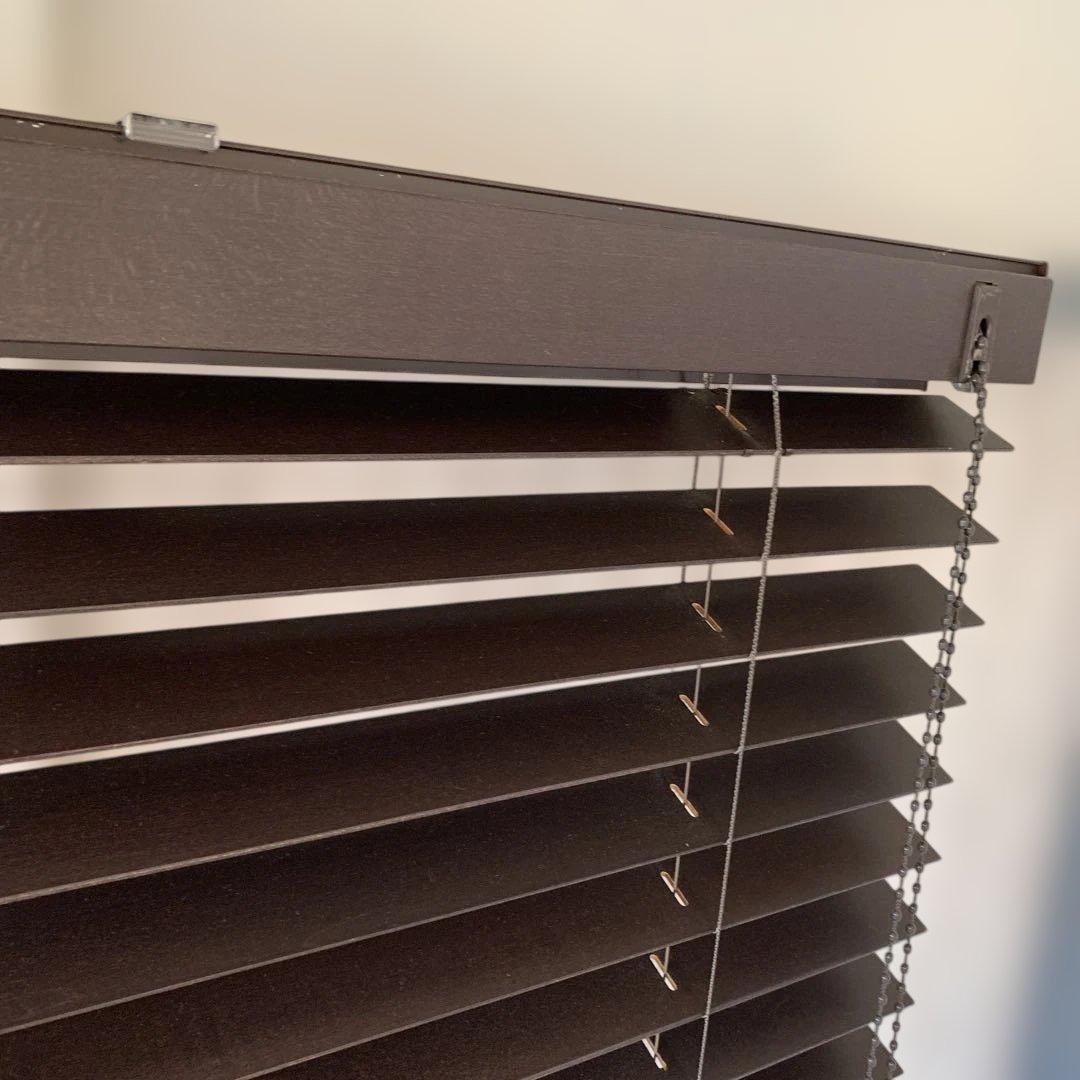 ウッドブラインド　　タチカワ メーカー品　ダークブラウン