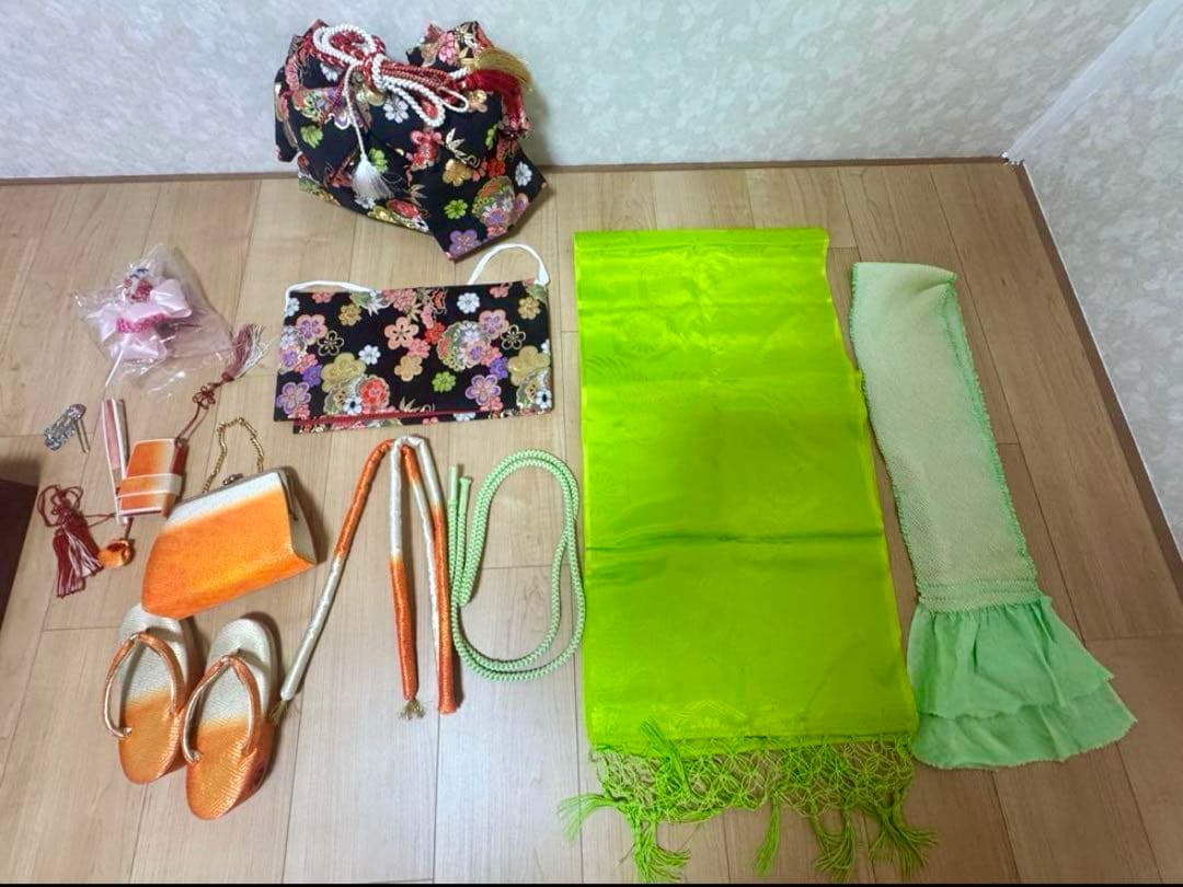 七五三 7歳 女の子 着物・帯・小物全般フルセット