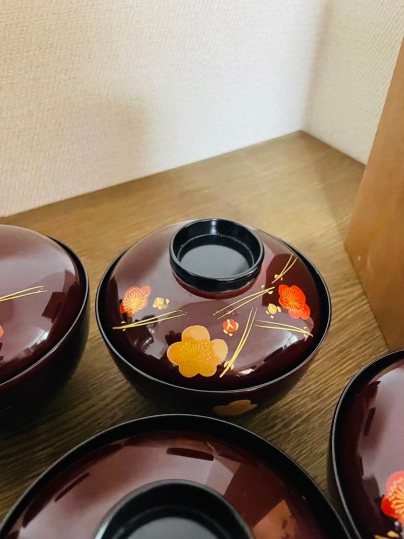 特選　山中漆器 根来塗 御吸物椀