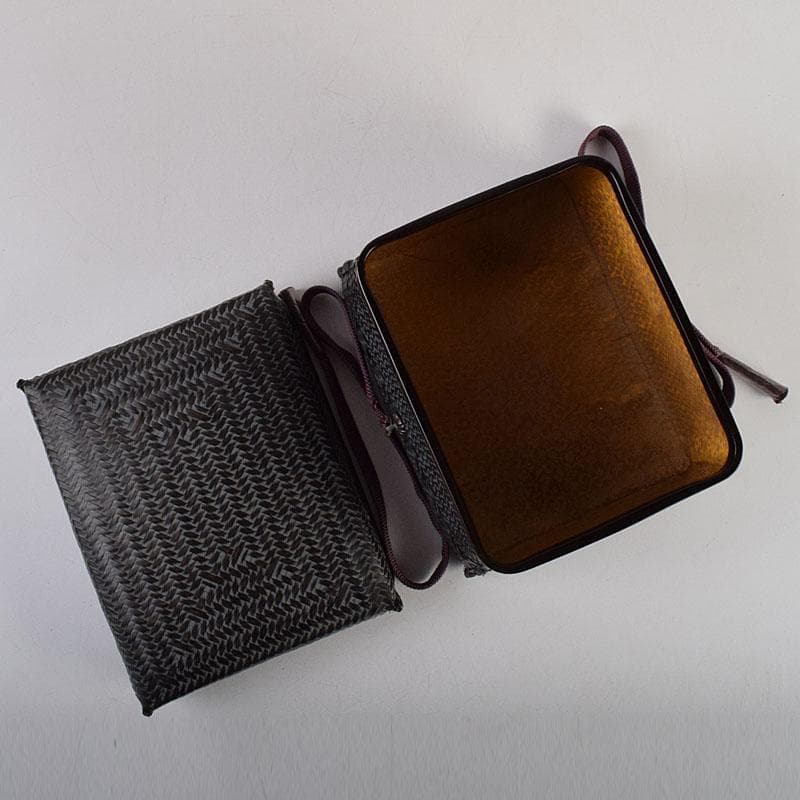 茶道具　御所篭　茶籠　香合　茶碗など　五点　一式　仕覆付　D　R9448