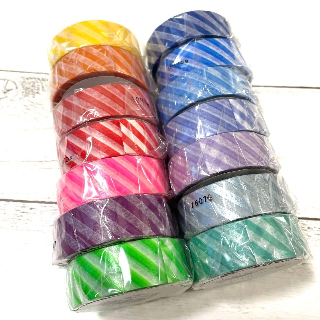 mtマスキングテープ カラバリ限定ストライプ　14個セット　希少　全て限定品