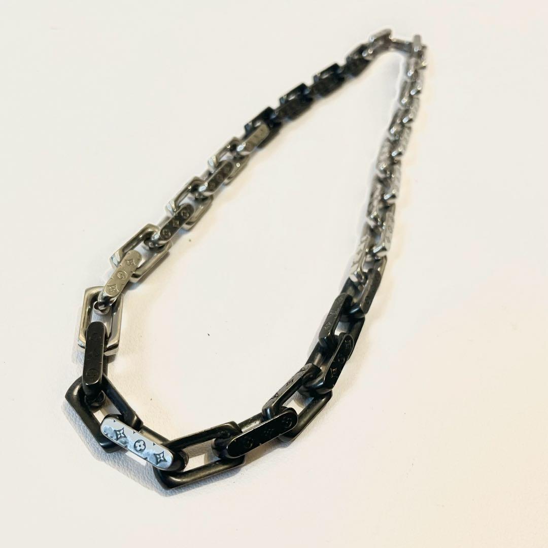 美品✨ルイヴィトン モノグラム コリエ リンクチェーン ネックレス バイカラー