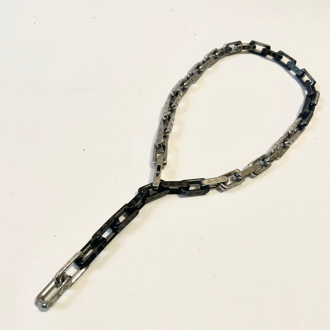 美品✨ルイヴィトン モノグラム コリエ リンクチェーン ネックレス バイカラー