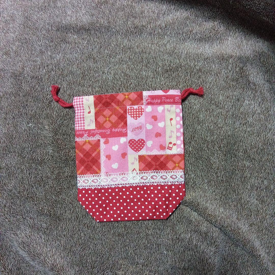 ハート柄トートバッグ レッスンバッグ★7点セット　ハンドメイド　入園バック