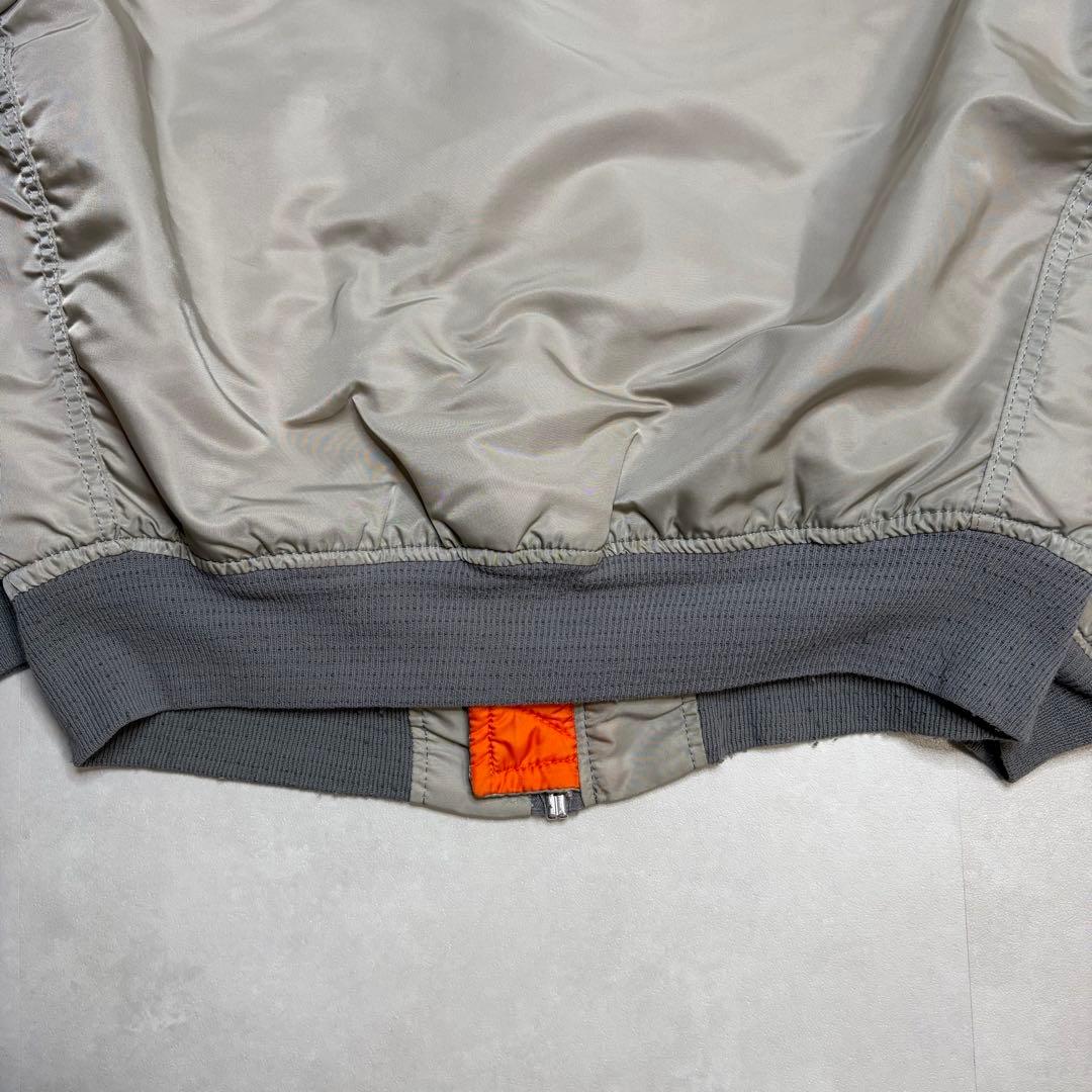 【美品】 USA製 90s アルファインダストリーズ MA-1 シルバー M