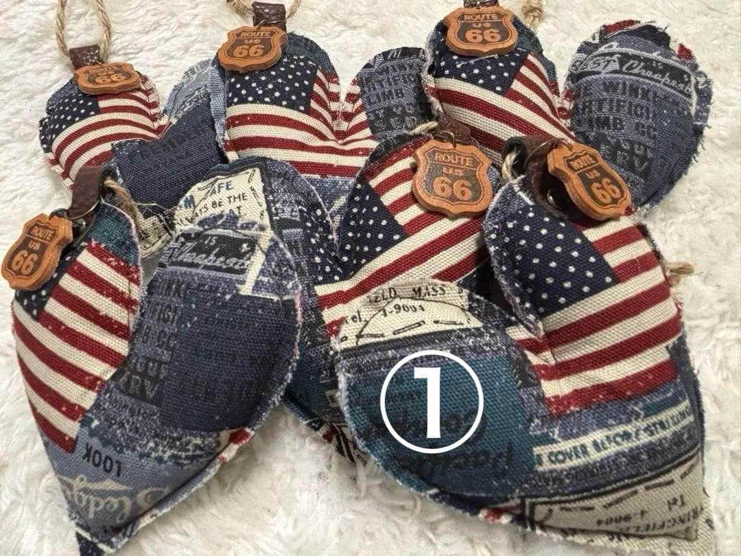 ぷっくりハートチャーム　国旗6点セット