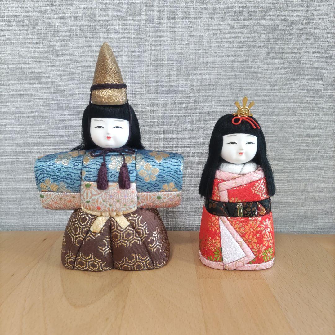 お雛様ペア　木目込人形　ひな祭りෆ⁠╹⁠ ⁠.̮⁠ ⁠╹⁠ෆ