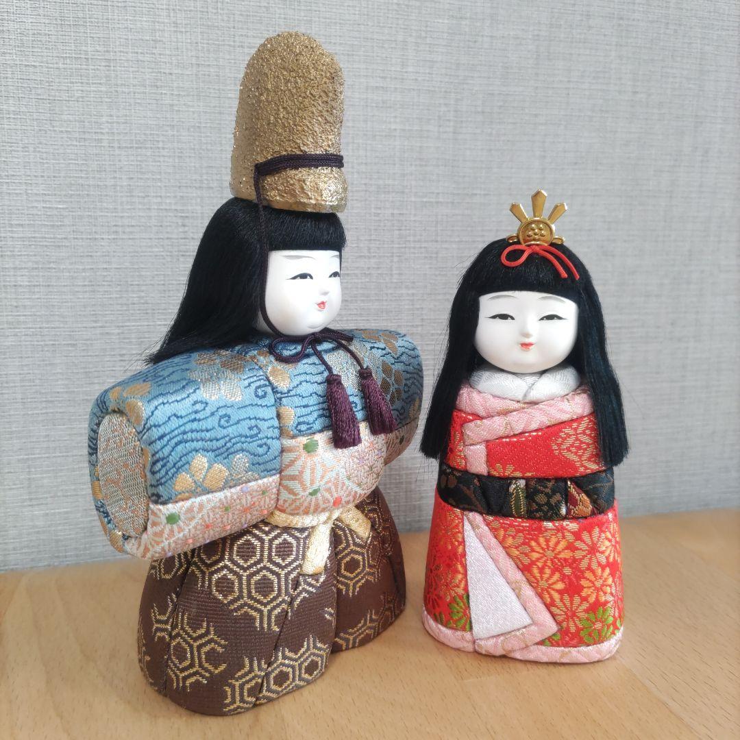 お雛様ペア　木目込人形　ひな祭りෆ⁠╹⁠ ⁠.̮⁠ ⁠╹⁠ෆ
