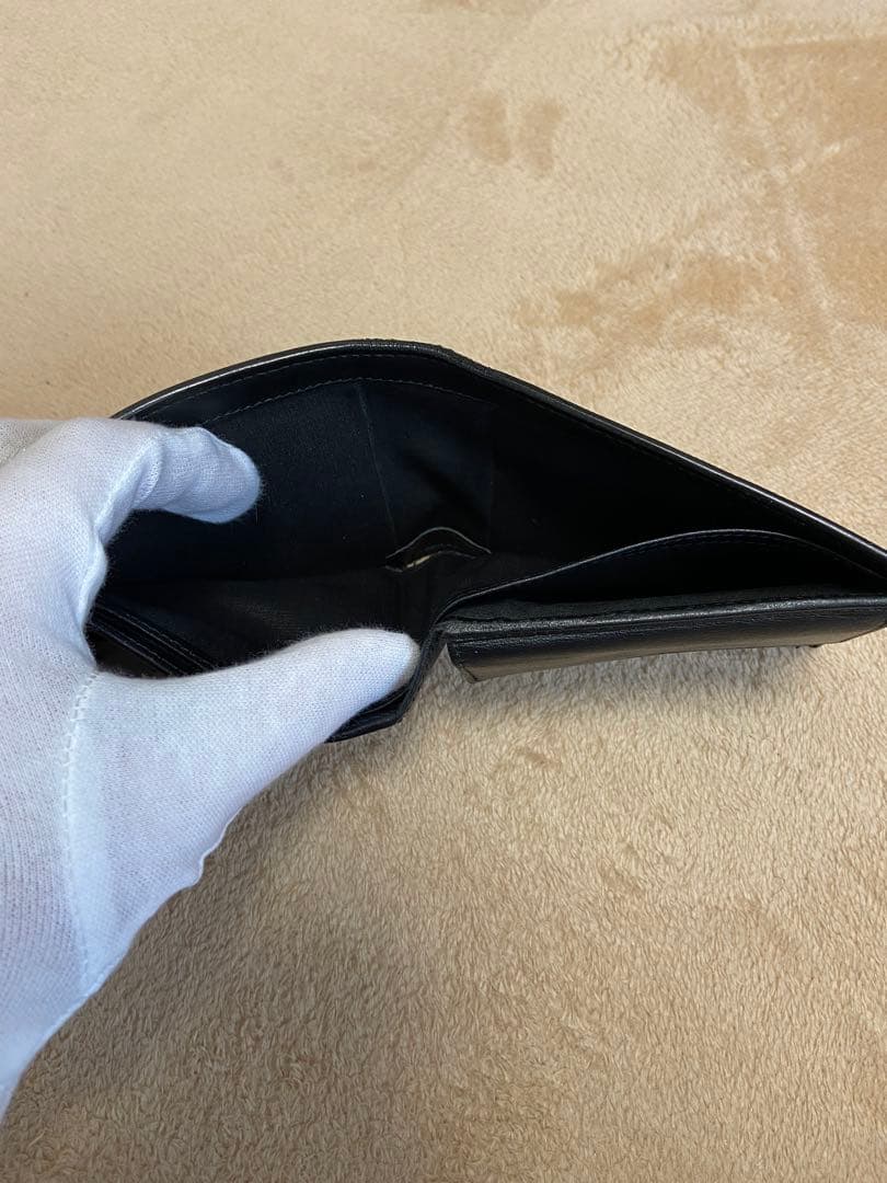 Dior Homme ディオール　オム ブラック　レザー 二つ折り　財布