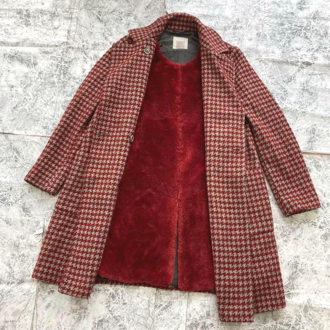 イレブンティ eleventy 千鳥格子 コート　ヌートリアファー　ロロピアーナ