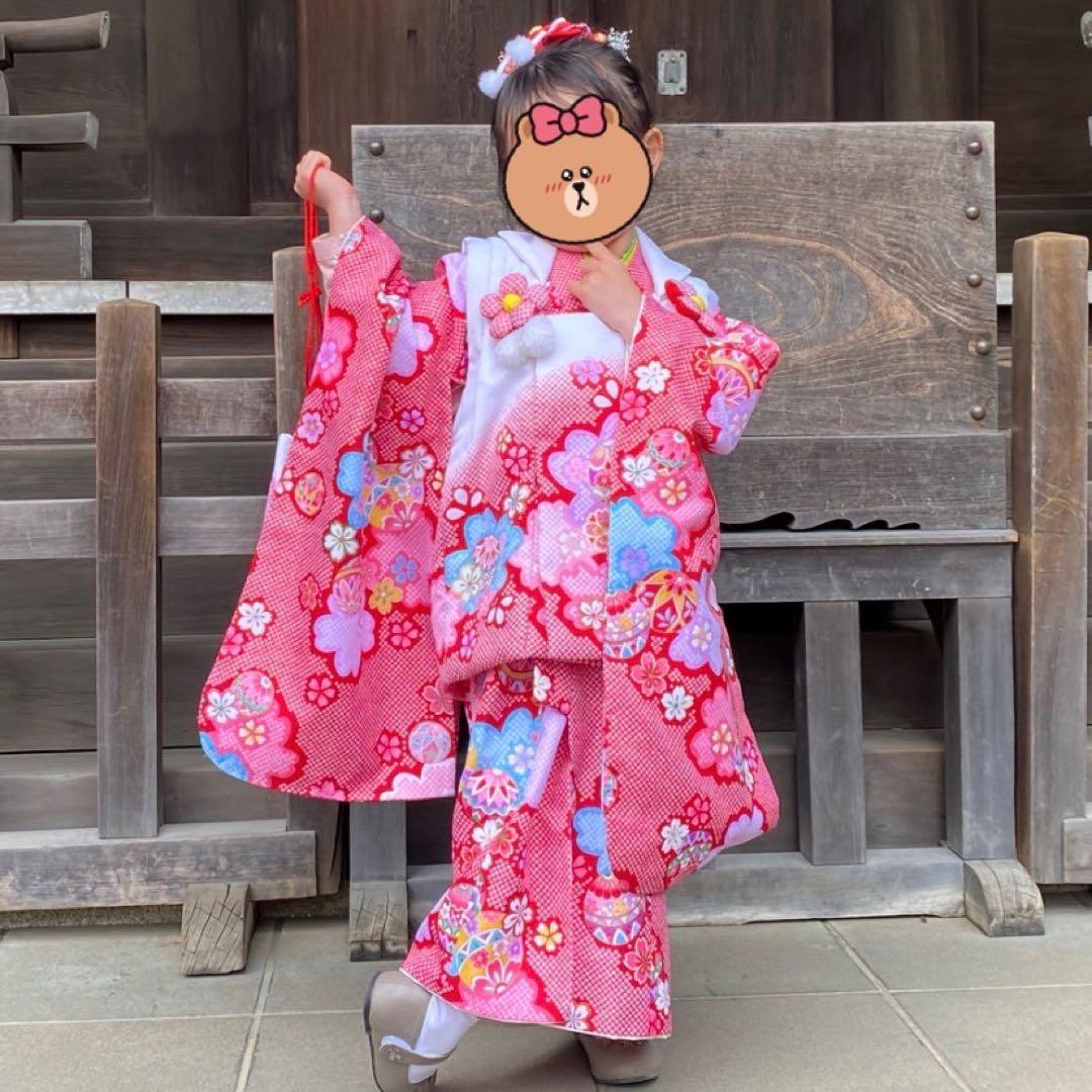 3歳　女の子　七五三　着物　セット
