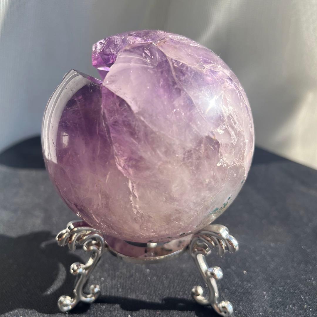 ブラジル産❣️美品❣️天然石透明感アメジストの笑い口NO.011806