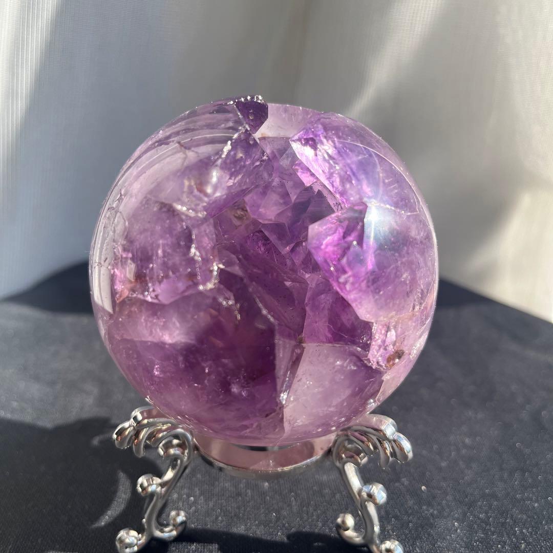 ブラジル産❣️美品❣️天然石透明感アメジストの笑い口NO.011806