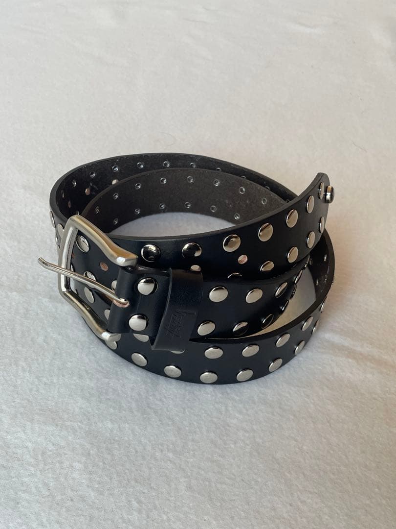 Stussy 8 BALL STUDDED.BELT 黒リベットベルト