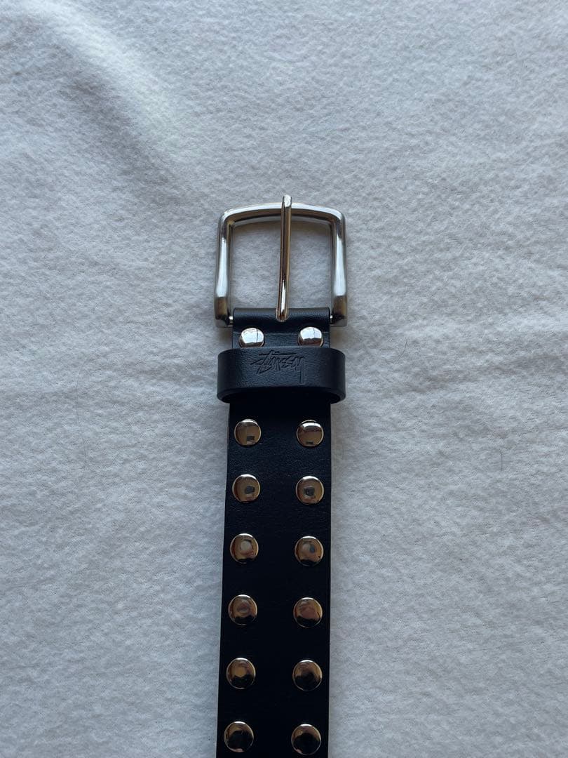 Stussy 8 BALL STUDDED.BELT 黒リベットベルト