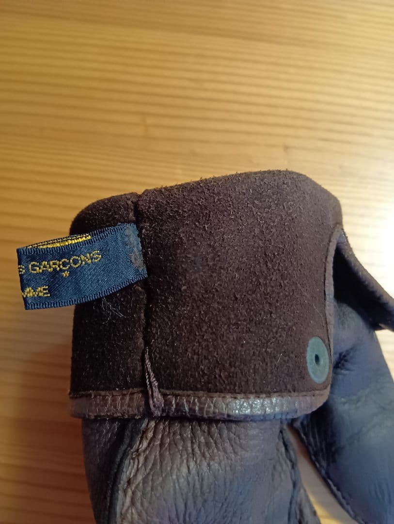 COMME des GARÇONS HOMMEレザー手袋 ブラウン