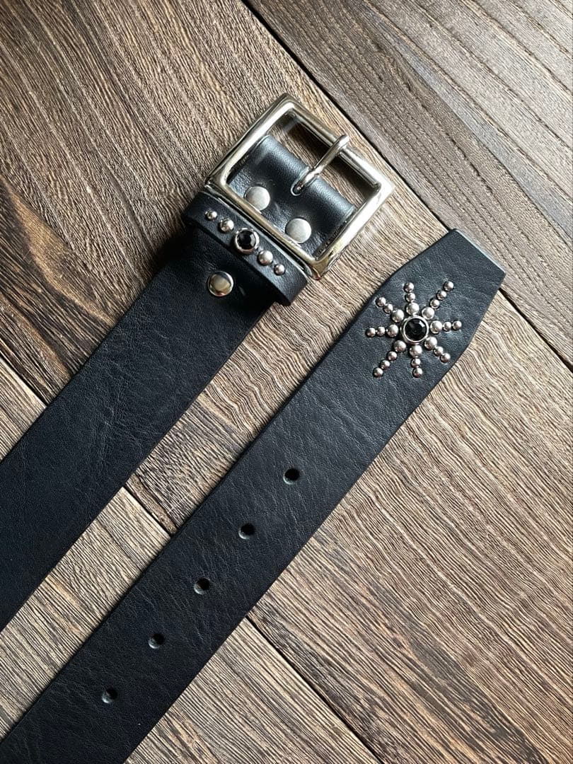 ディッキーズ874専用スタッズベルト　シルバー　オイルドレザーHTC CALEE