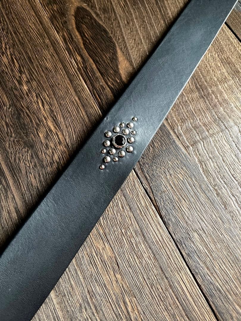 ディッキーズ874専用スタッズベルト　シルバー　オイルドレザーHTC CALEE