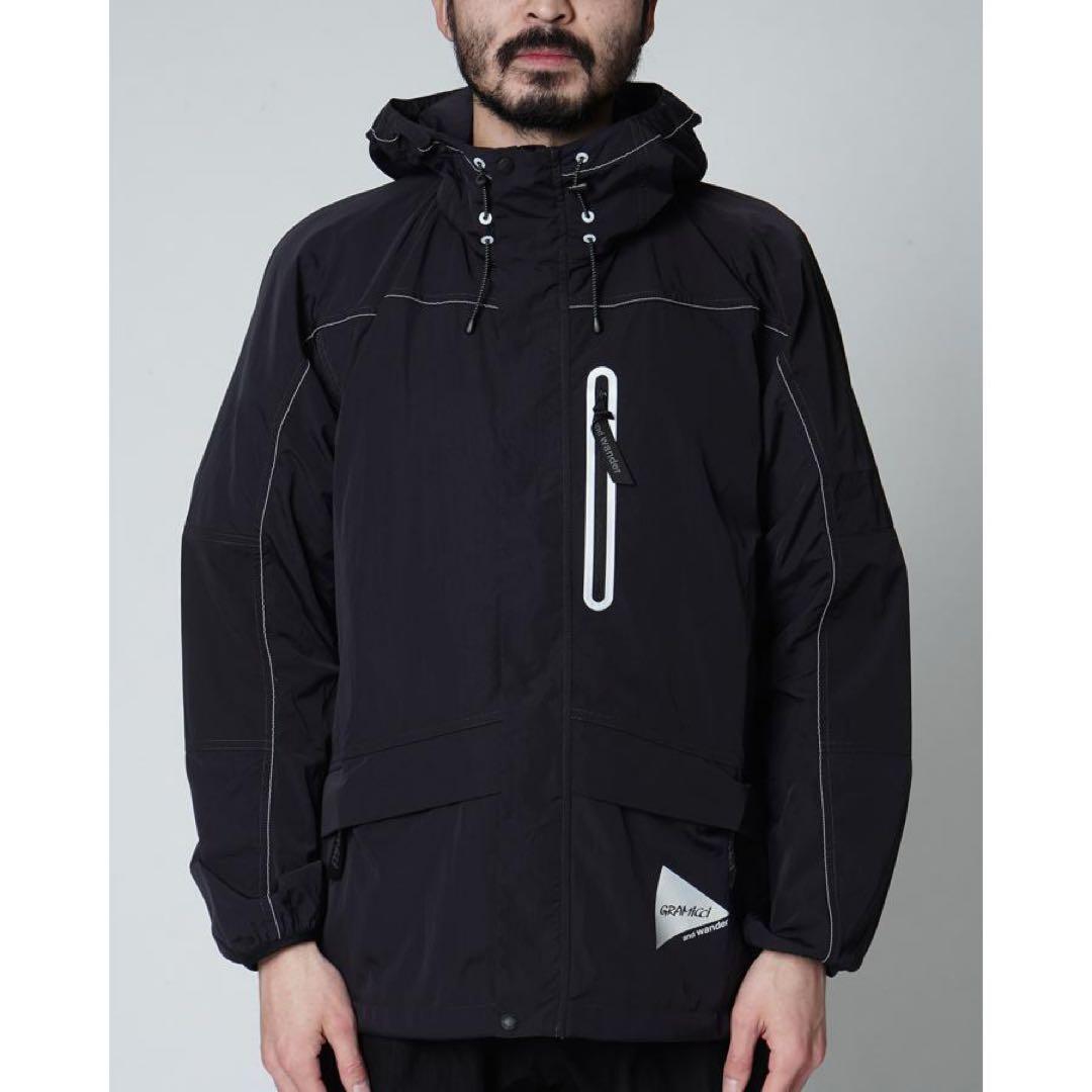 Gramicci x AND WANDERパッチワークウィンドパーカー Sサイズ