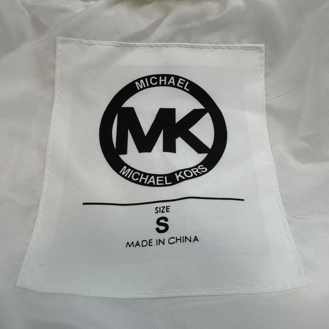 未使用級✨マイケルコース ダウンコート ベルト 白 Sサイズ フード ファー